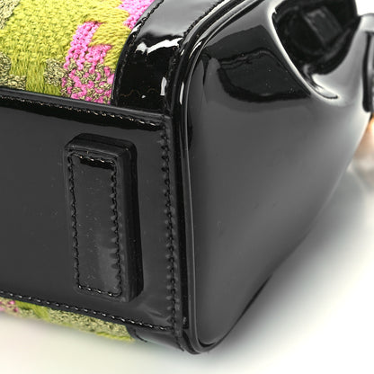Versace Patent Calfskin Tweed Houndstooth Medusa Small Top Handle Handbag Multicolor 8 of 8