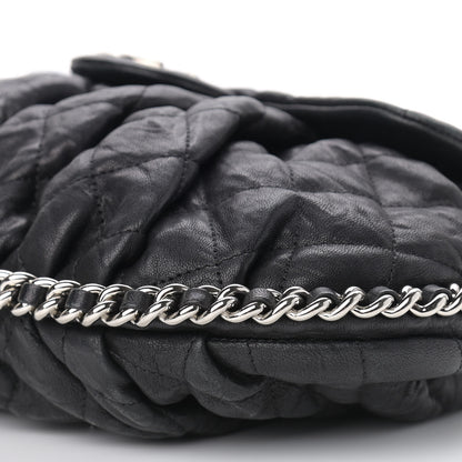 Chanel Washed Lambskin Quilted Chain Around Messenger Black 10 of 10