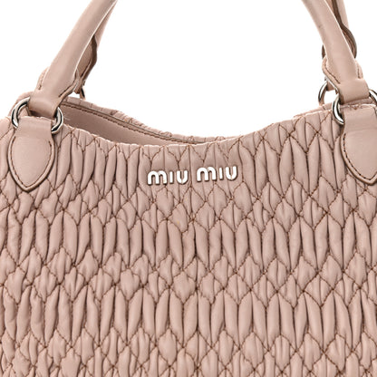 Miu Miu Nappa Matelasse Tote Cammeo 9 of 18