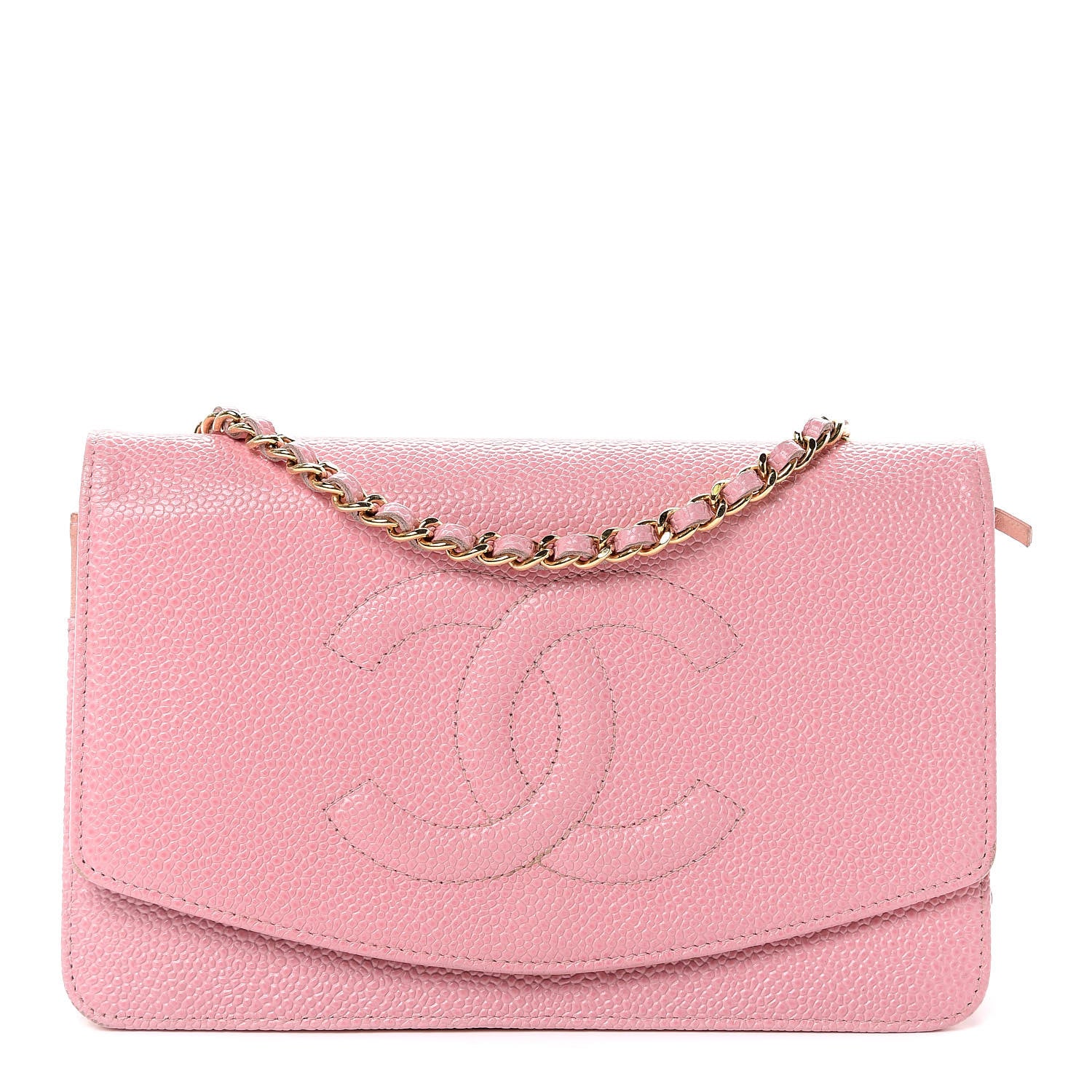 Chanel Caviar Timeless CC Wallet On Chain WOC Pink 1 of 14