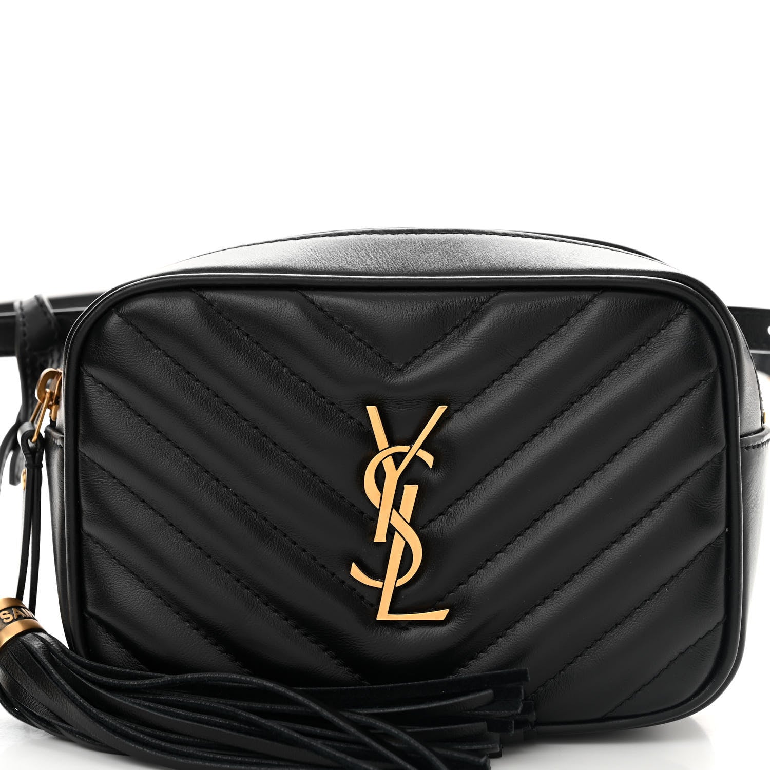 Saint Laurent Calfskin Matelasse Monogram Lou Belt Bag Black 8 of 11