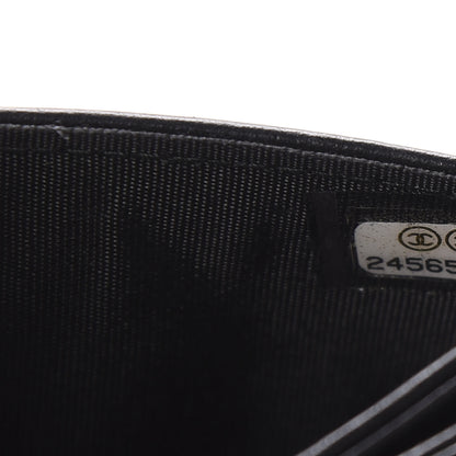 Chanel Lambskin Camellia Embossed Card Holder So Black 8 of 9