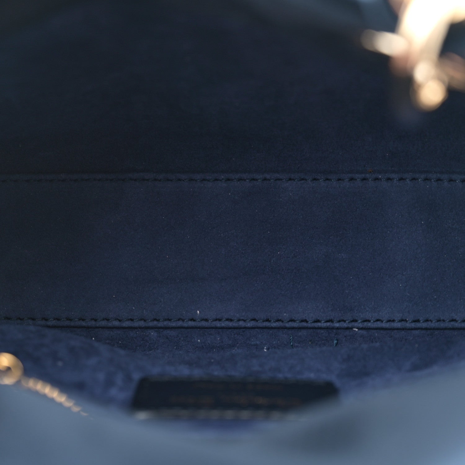 Christian Dior Velvet Mini Lady Dior Navy Blue 5 of 10