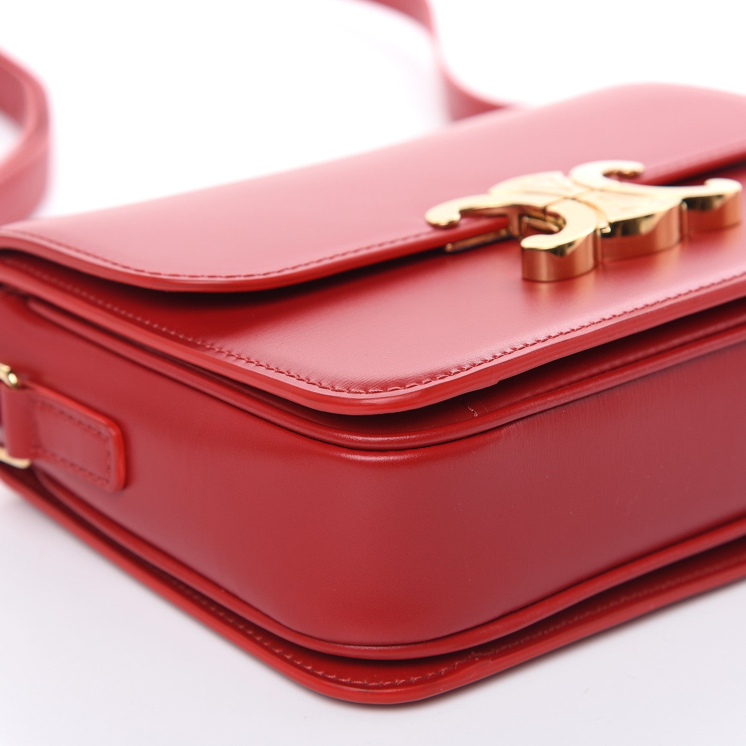 Celine Shiny Calfskin Teen Triomphe Red 7 of 11