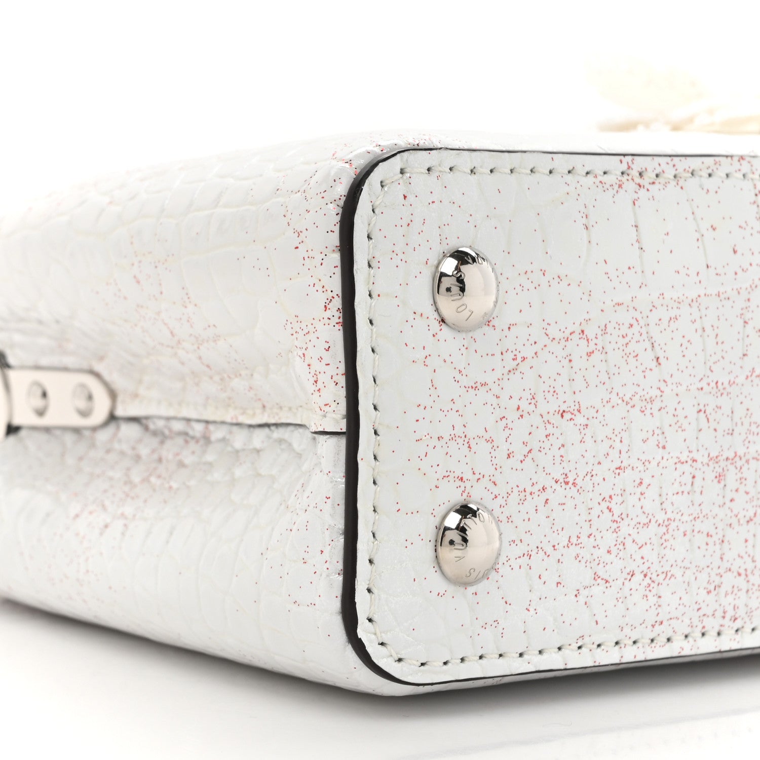 Louis Vuitton Alligator Feather Embellished Mini Capucines White 9 of 10
