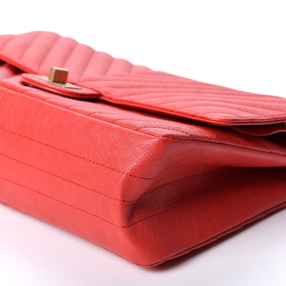 Chanel Calfskin Chevron Quilted 2.55 Reissue 226 Flap Red 9 of 9