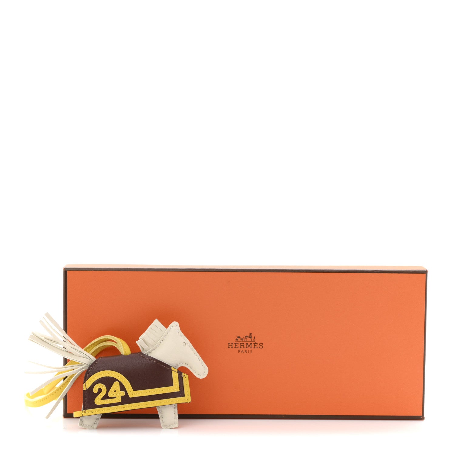 Hermes Milo Lambskin Grigri Rodeo Robeo 24 Bag Charm PM Craie Terre Jaune De Naples 5 of 5