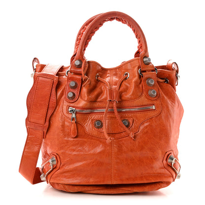 Balenciaga Agneau Giant 21 Silver Hardware Pompon Mandarine 1 of 11