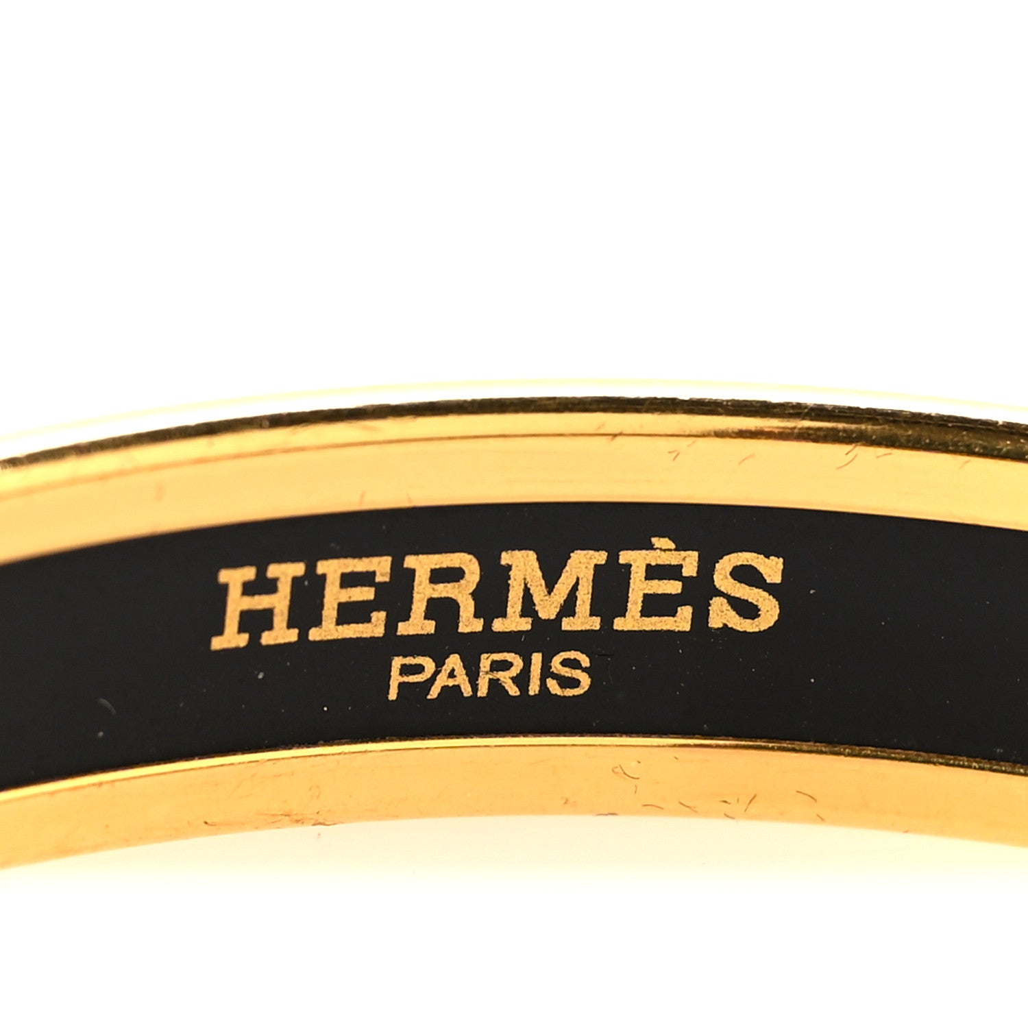 Hermes Enamel Printed Narrow Caleche Bracelet 70 Orange 4 of 7