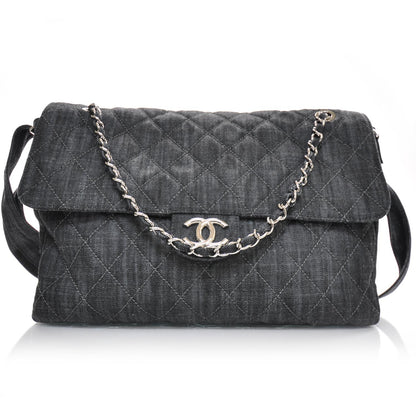 Chanel Denim Quilted Stretch Spirit Messenger Bag 1 of 11