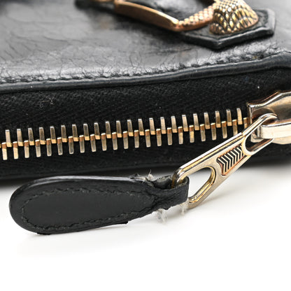 Balenciaga Agneau Giant 12 Rose Gold Hardware Continental Zip Around Wallet Black 14 of 14