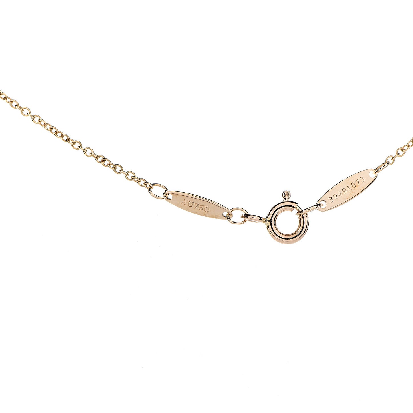 18K Yellow Gold Diamond .21ct Elsa Peretti Diamonds by the Yard Pendant Necklace