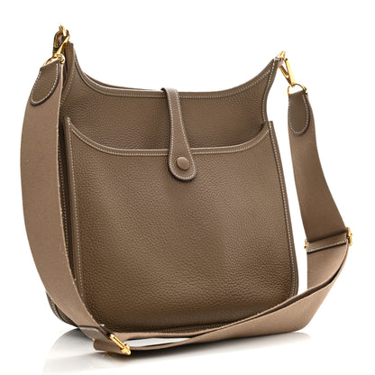 Hermes Taurillon Clemence Evelyne III PM Etoupe 3 of 11