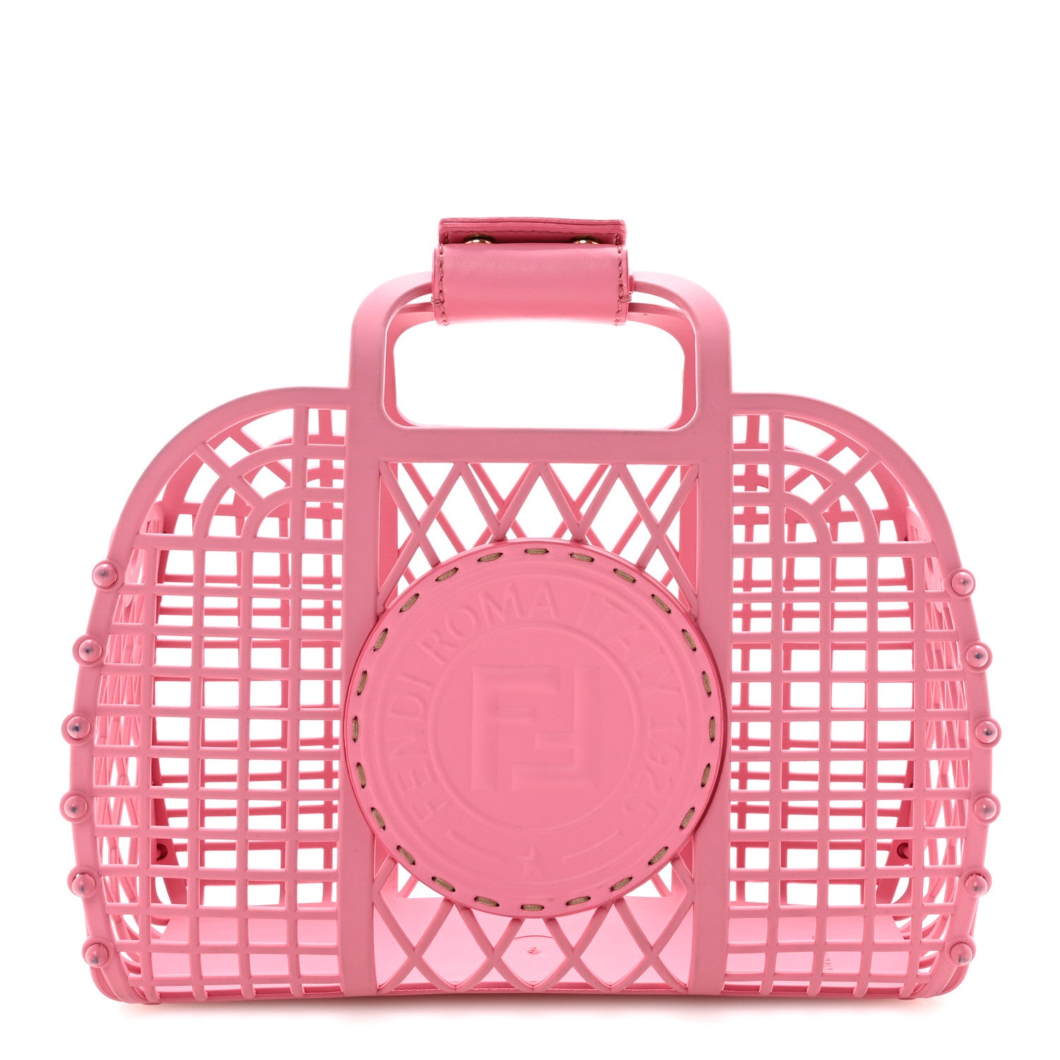 Fendi Recycled Plastic Vitello Liberty Matte Small Fendi Basket Rosa 1 of 10