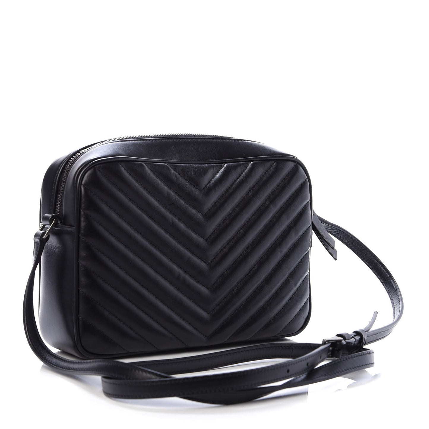 Calfskin Matelasse Monogram Lou Camera Bag Black