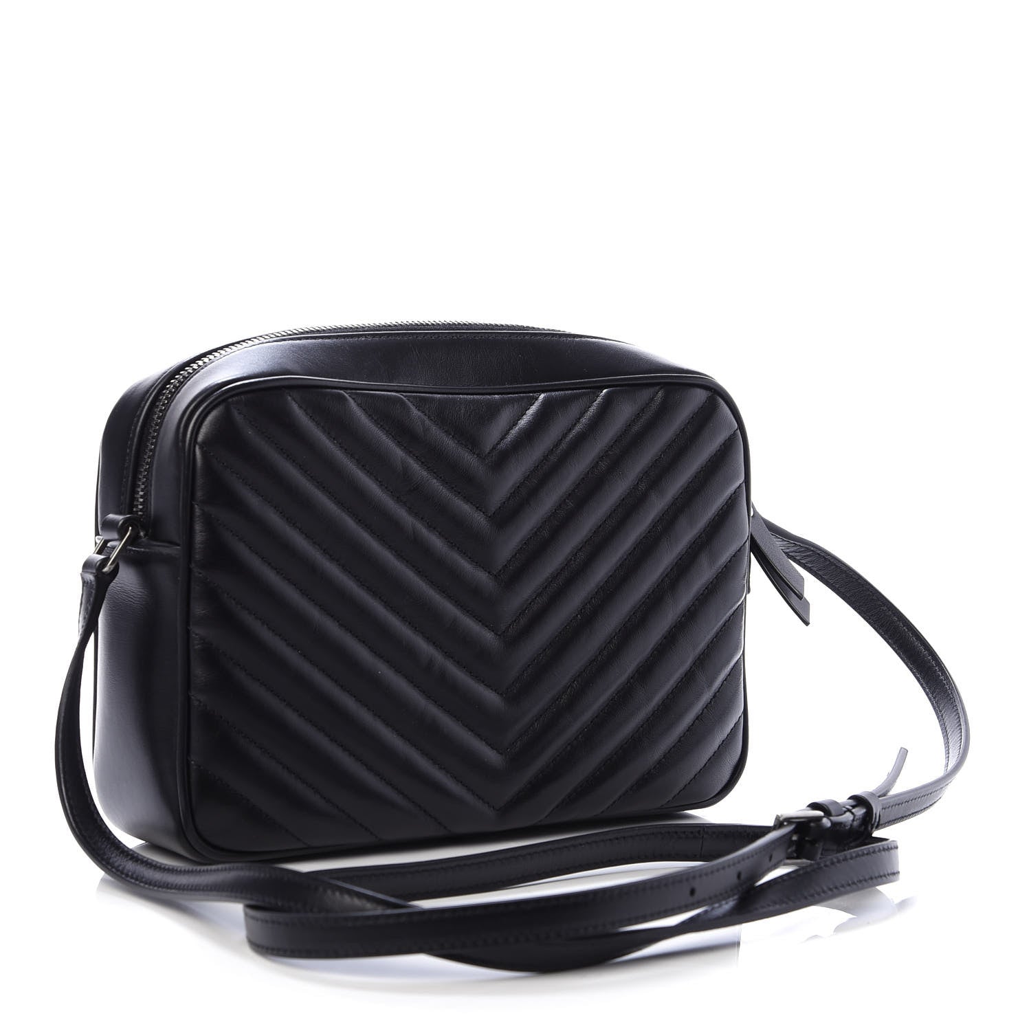 Saint Laurent Calfskin Matelasse Monogram Lou Camera Bag Black 3 of 10