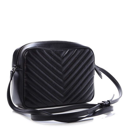 Saint Laurent Calfskin Matelasse Monogram Lou Camera Bag Black 3 of 10