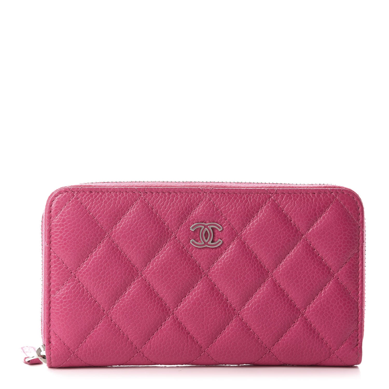 Chanel Caviar Quilted Medium Zip Around Wallet Pink 1 of 9