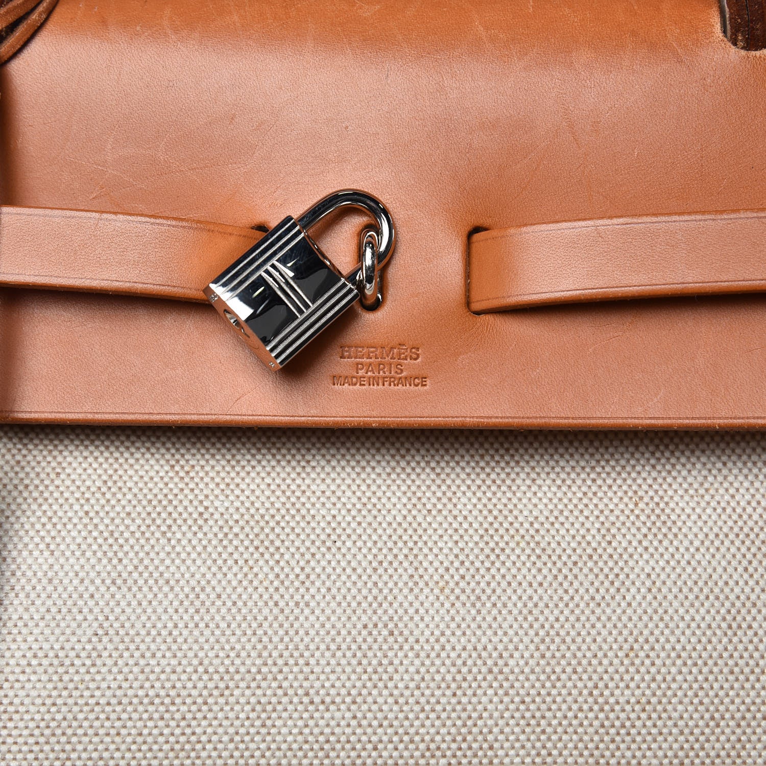 Hermes Toile Vache Calfskin Herbag 36 MM Natural 6 of 22