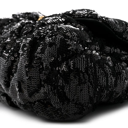 Chanel Sequin Quilted Medium Chanel 19 Flap Black 10 of 11