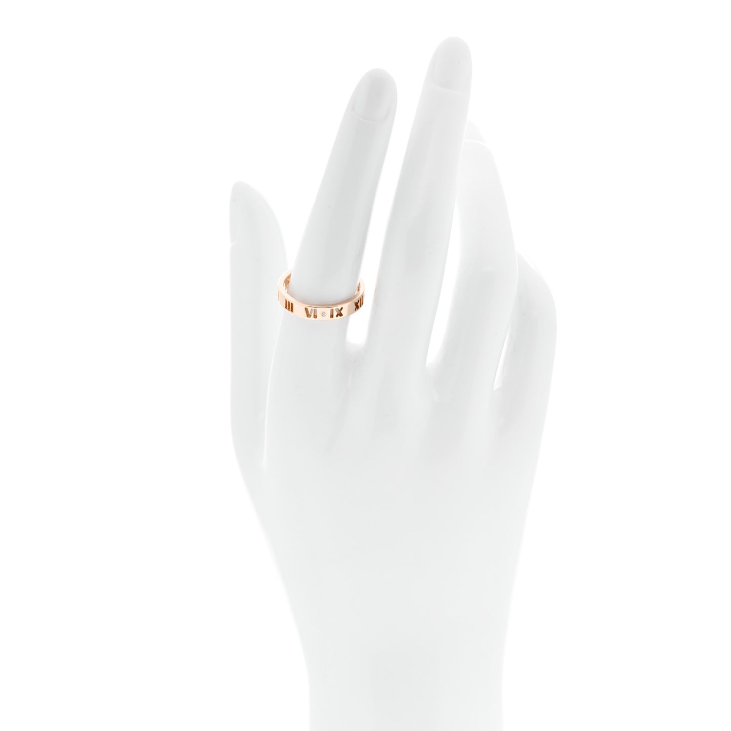 18K Rose Gold Diamond Atlas Pierced Ring 55 7.25