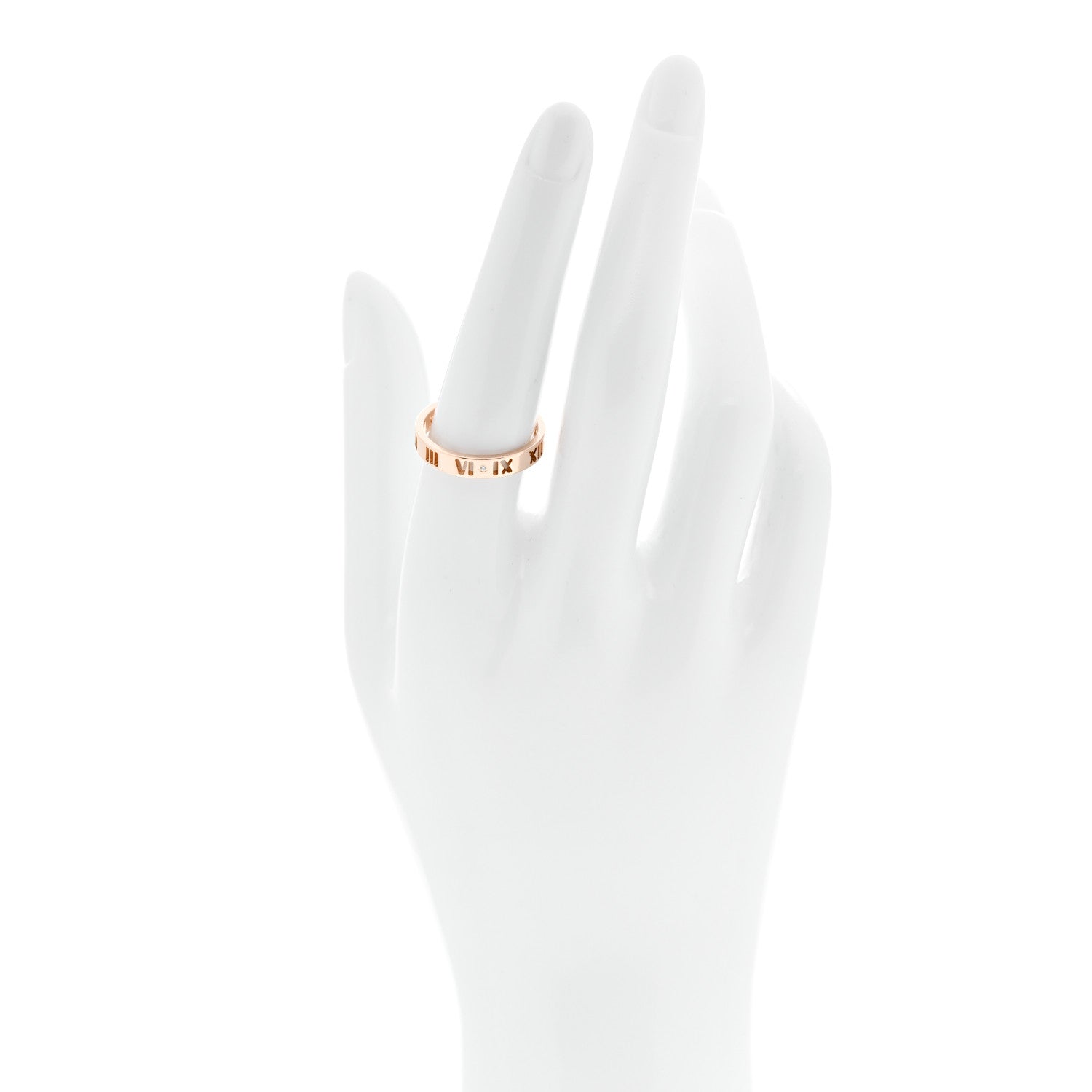 Tiffany 18K Rose Gold Diamond Atlas Pierced Ring 55 7.25 2 of 5