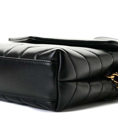 Saint Laurent Calfskin Y Quilted Monogram Toy Loulou Crossbody Bag Black 5 of 9