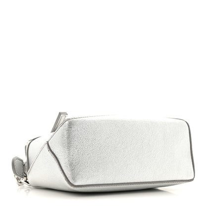 Loewe Laminated Lambskin Mini Puzzle Edge Bag Silver 4 of 9
