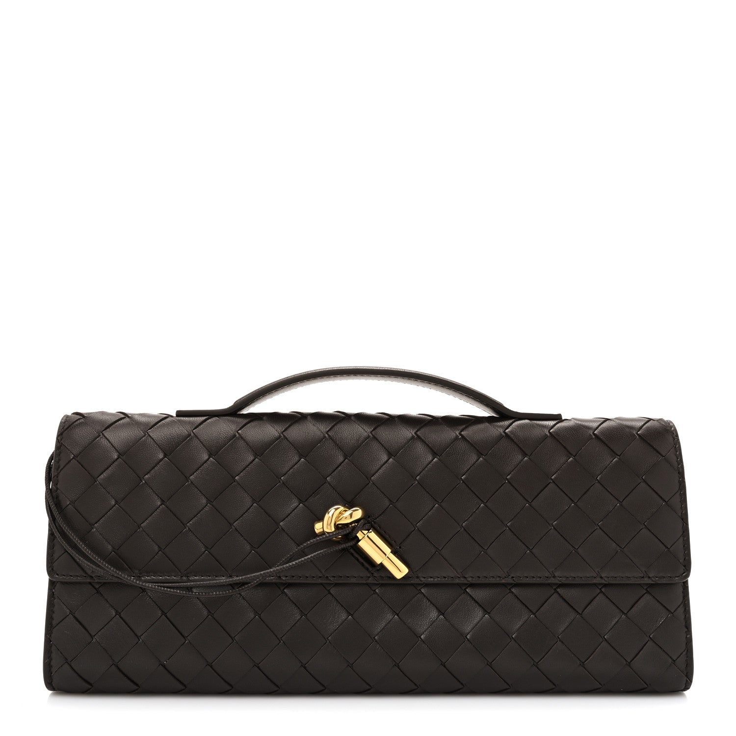 Bottega Veneta Nappa Intrecciato Long Andiamo Top Handle Clutch Fondant 1 of 7