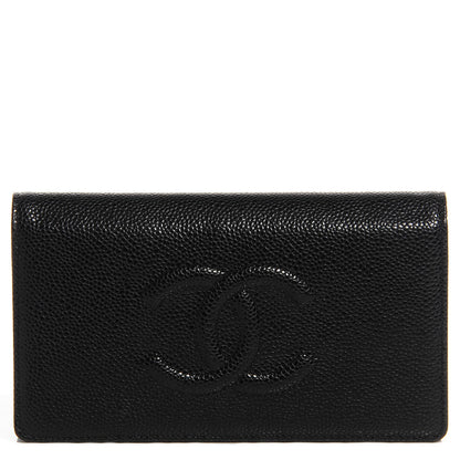 Chanel Caviar Yen CC Wallet Black 1 of 8