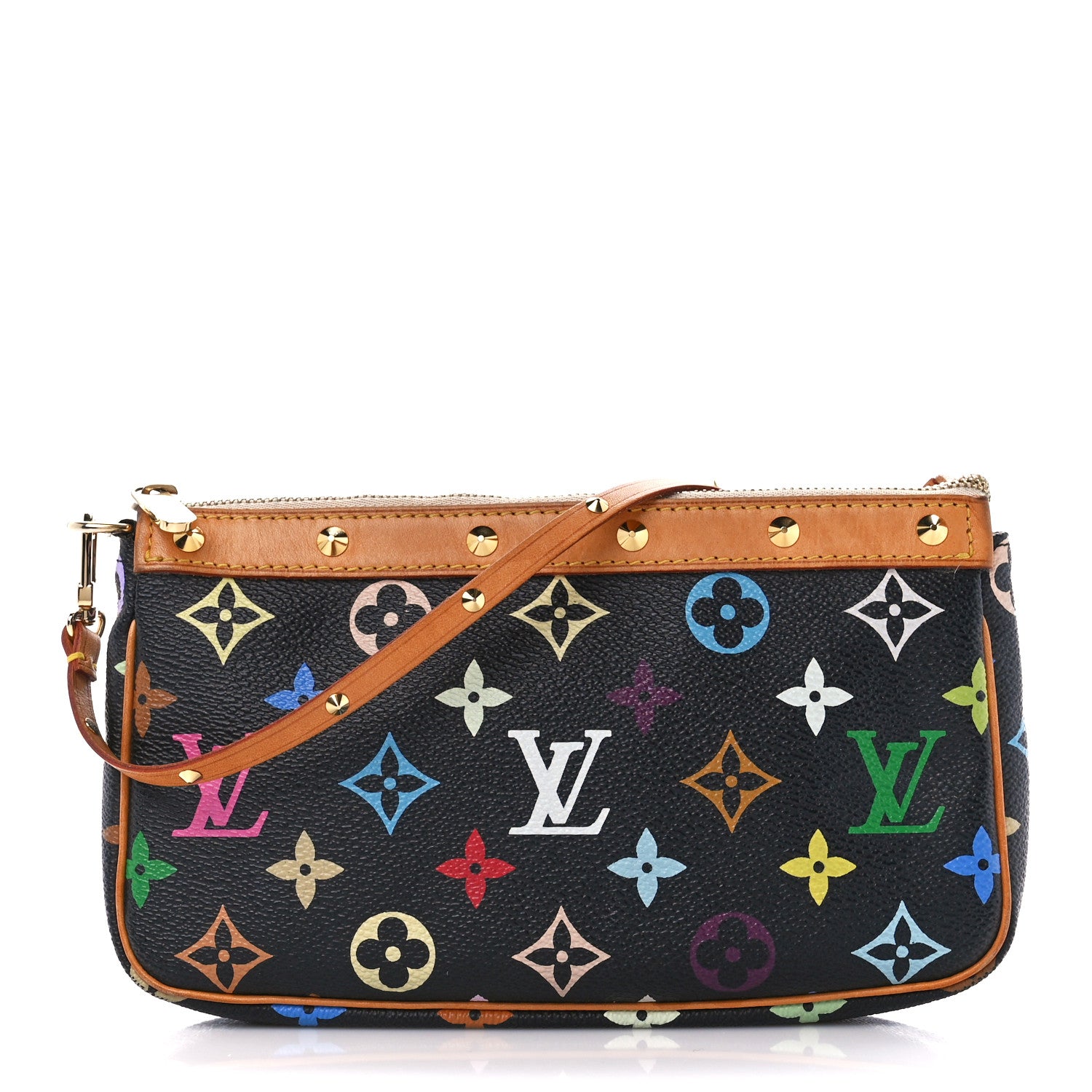 Louis Vuitton Monogram Multicolor Pochette Accessories Black 1 of 12