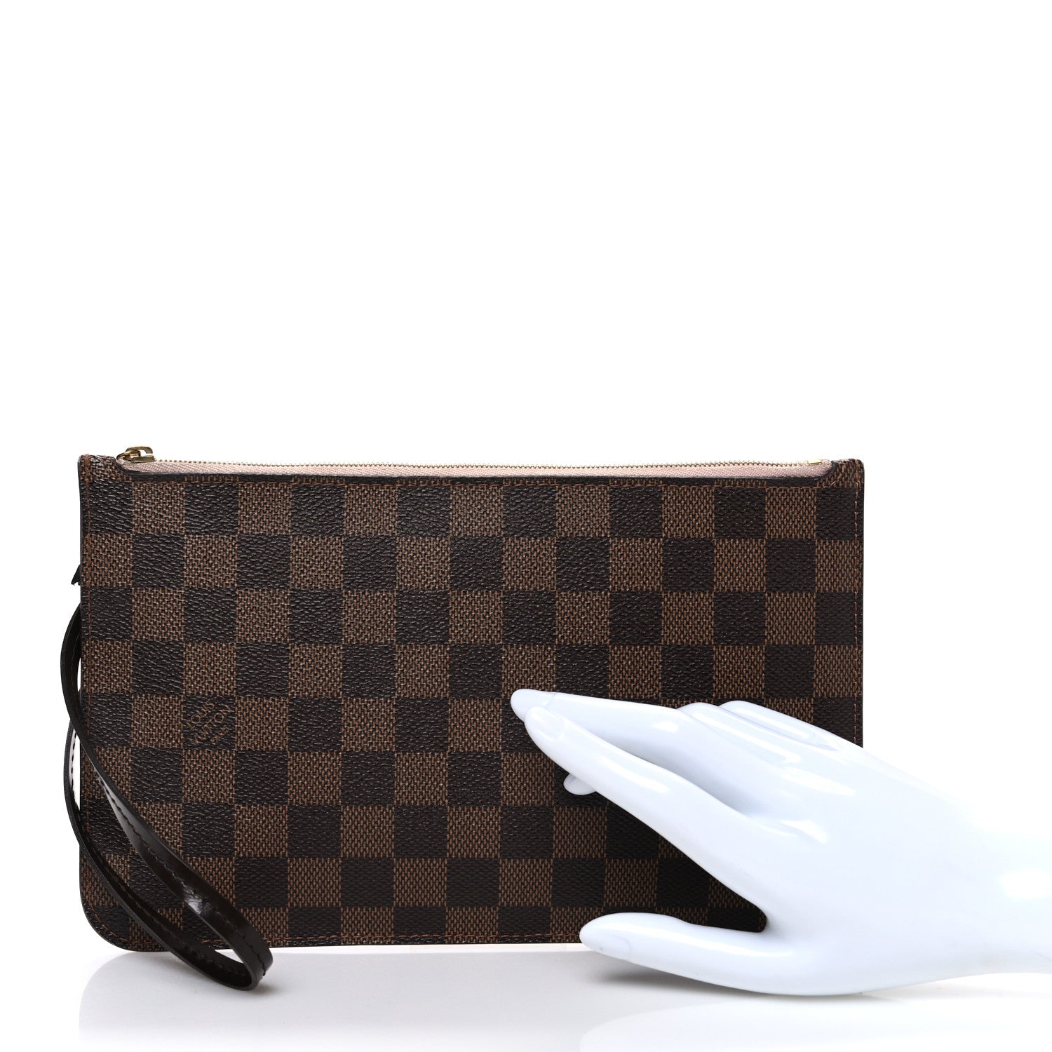 Louis Vuitton Damier Ebene Neverfull MM GM Pochette Rose Ballerine 2 of 9