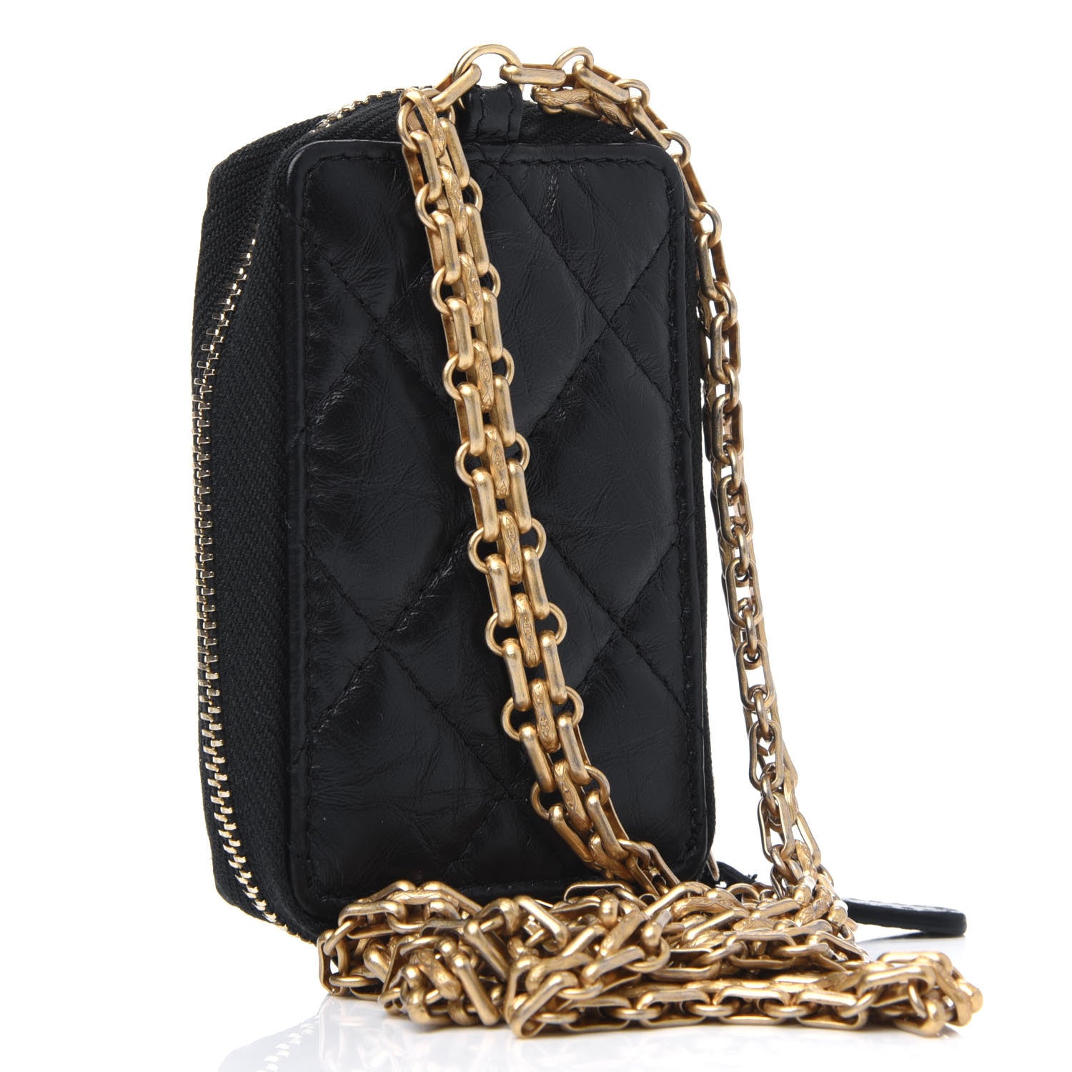 Chanel Aged Calfskin Quilted 2.55 Reissue Clutch With Chain Black 3 of 4