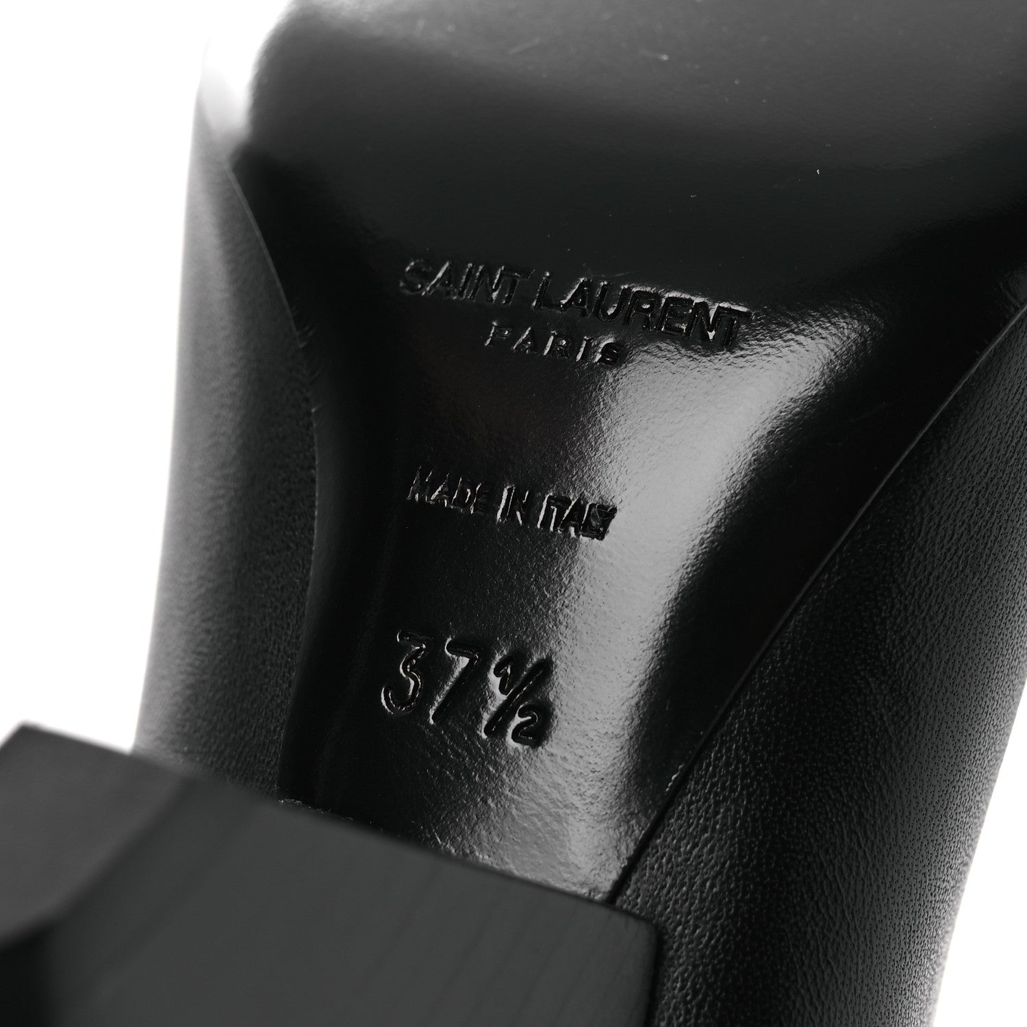 Saint Laurent Lambskin Liz 85 Wedge Booties 37.5 Black 8 of 11