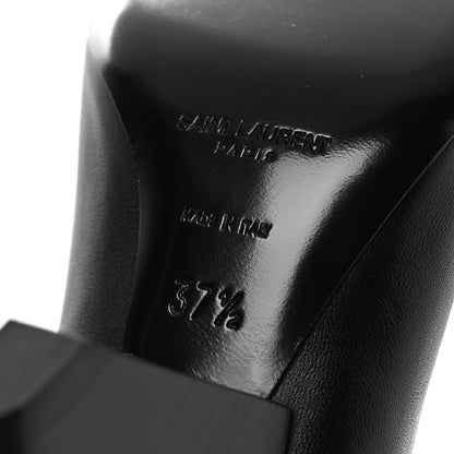 Saint Laurent Lambskin Liz 85 Wedge Booties 37.5 Black 8 of 11