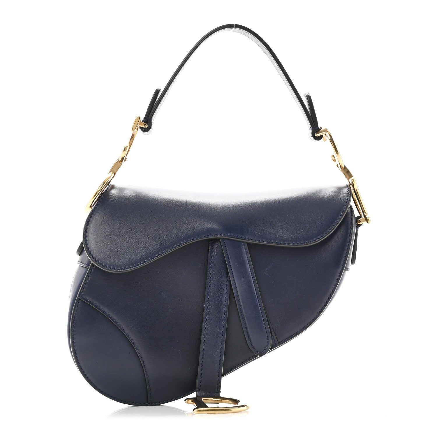 Christian Dior Calfskin Mini Saddle Bag Blue 1 of 9