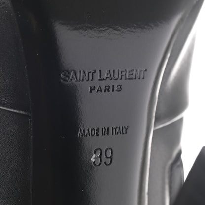 Saint Laurent Calfskin Moon Lace up Over The Knee Boots 39 Black 6 of 7