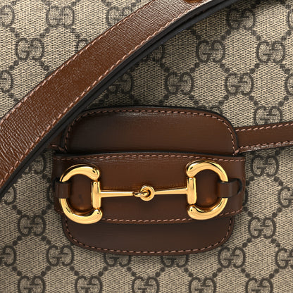 Gucci GG Supreme Monogram Horsebit 1955 Shoulder Bag Beige Brown Sugar 8 of 10