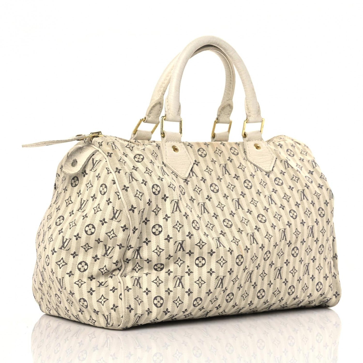 Louis Vuitton Mini Lin Croisette Speedy 30 Blue 3 of 30
