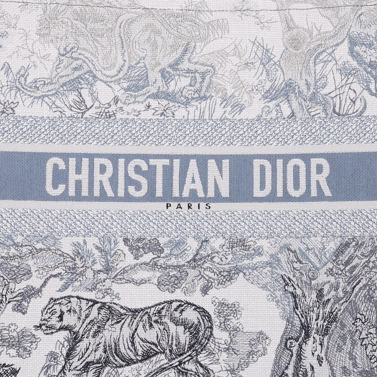 Christian Dior Gradient Canvas Embroidered Large Dioriviera Toile De Jouy Book Tote Blue 8 of 10