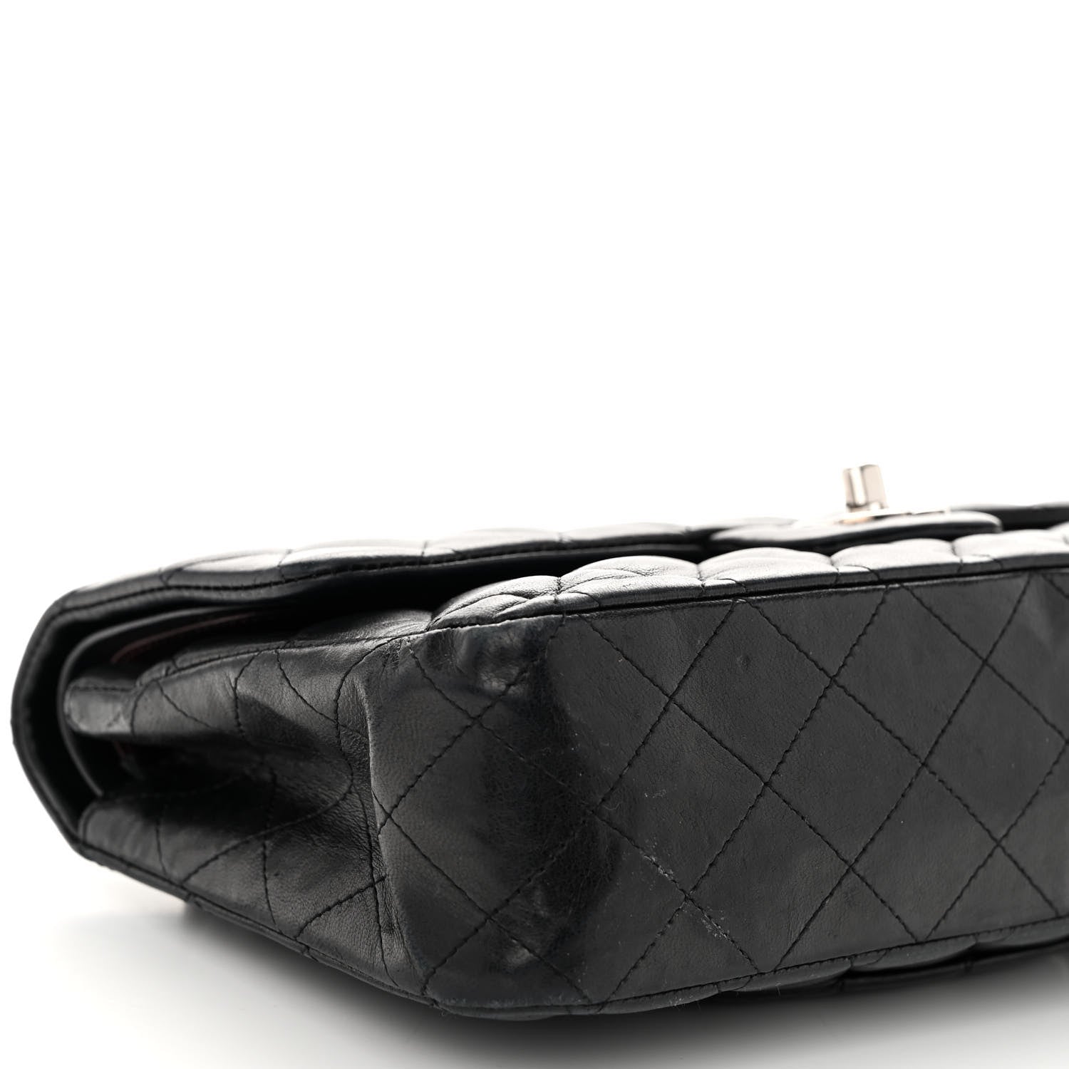Chanel Lambskin Quilted Medium Double Flap Black 9 of 10