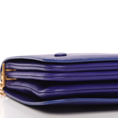 Mulberry Classic Grain Calfskin Small Clifton Flap Indigo 6 of 11