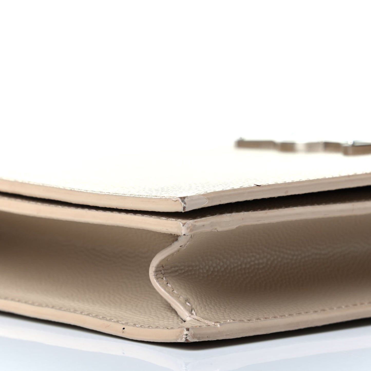 Grain De Poudre Classic Kate Monogram Clutch Nude Powder