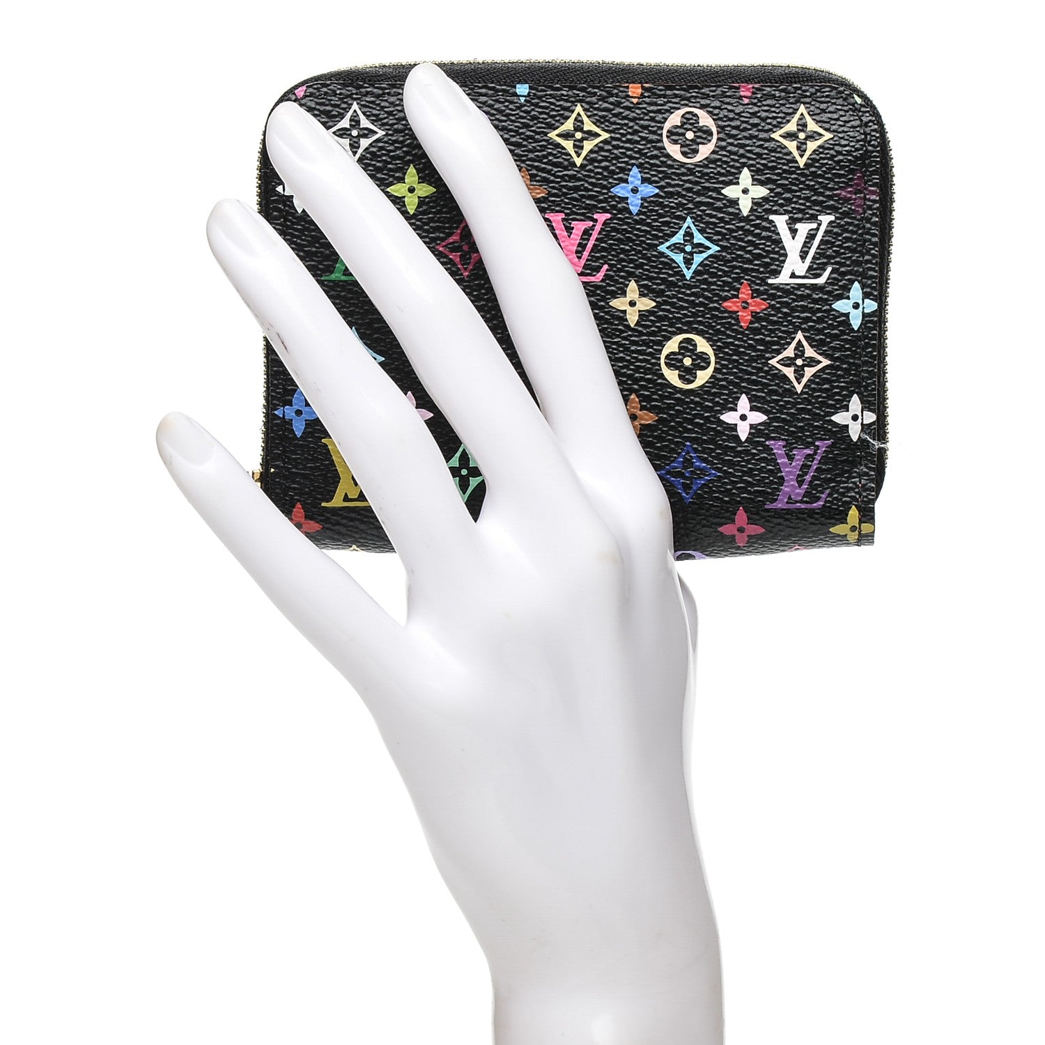 Louis Vuitton Monogram Multicolor Zippy Coin Purse Black Grenade 2 of 6