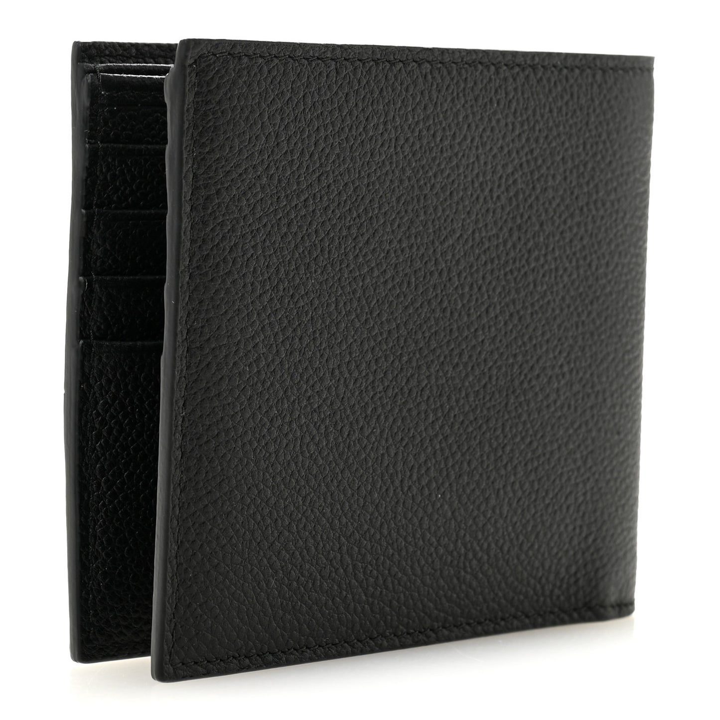 Vitello Micro Grain Bi-Fold Wallet Black