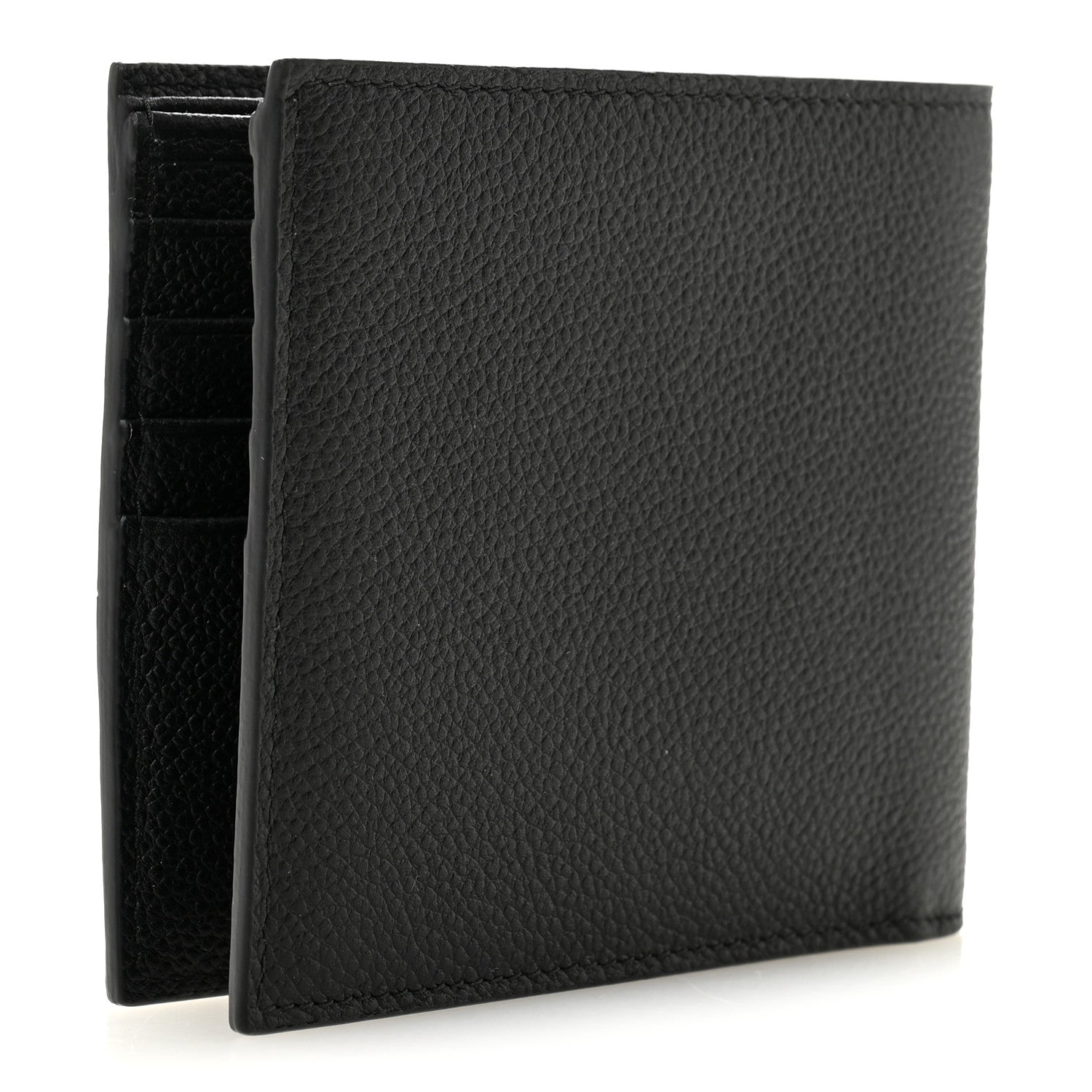 Prada Vitello Micro Grain Bi-Fold Wallet Black 3 of 7