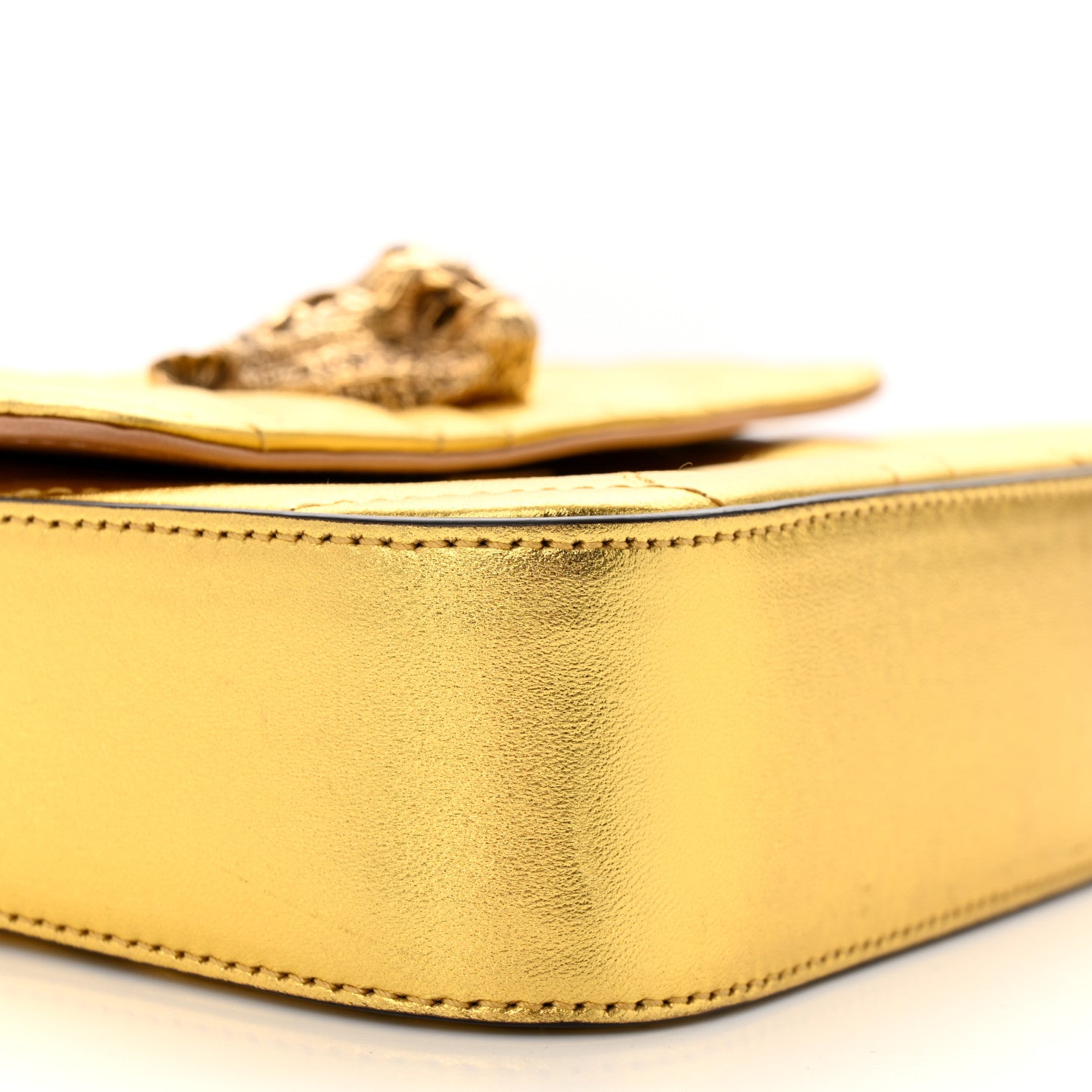 Gucci Metallic Nappa Matelasse Broadway Shoulder Bag Gold 9 of 12