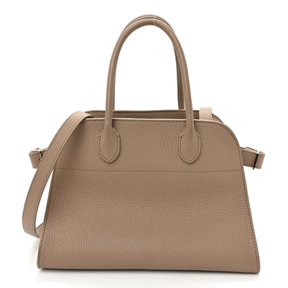 The Row Grained Calfskin Soft Margaux 10 Bag Dark Taupe 1 of 9