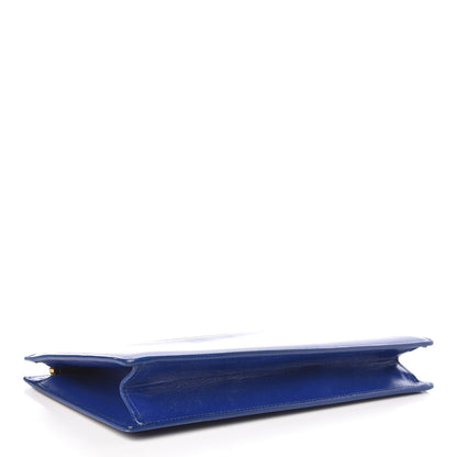 Saint Laurent Calfskin Lutetia Clutch Royal Blue 4 of 10