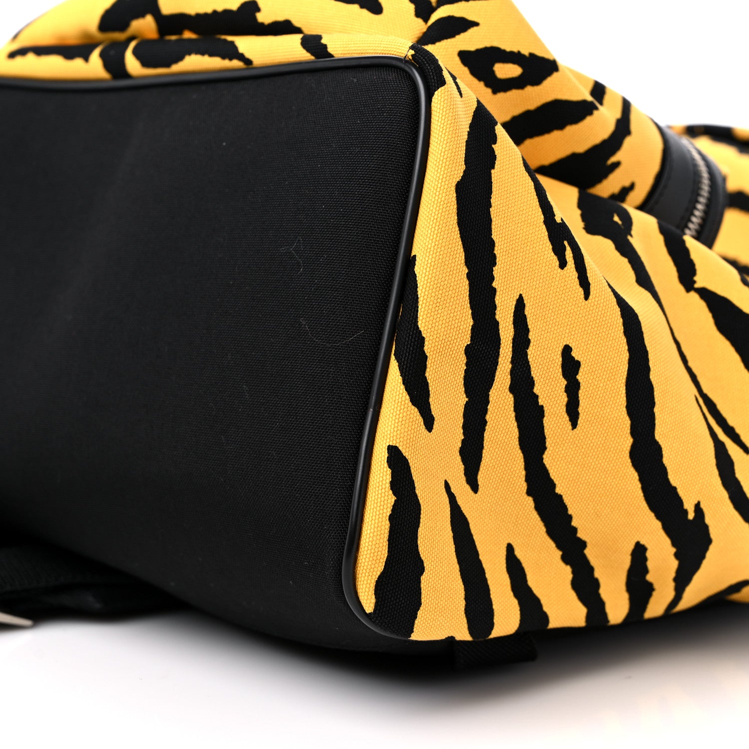Saint Laurent Canvas Zebra Print City Backpack Yellow Black 8 of 8